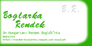 boglarka rendek business card